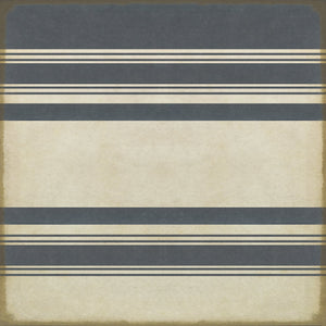 Pattern 50 Organic Stripes Blue and White Vinyl Floor Cloth
