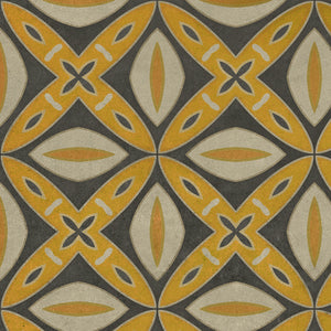 Pattern 82 Canary Robb Vinyl Floor Cloth