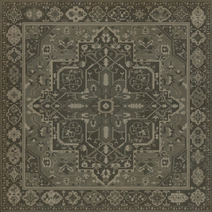 Persian Bazaar Camelot Black Knight Vinyl Floor Cloth