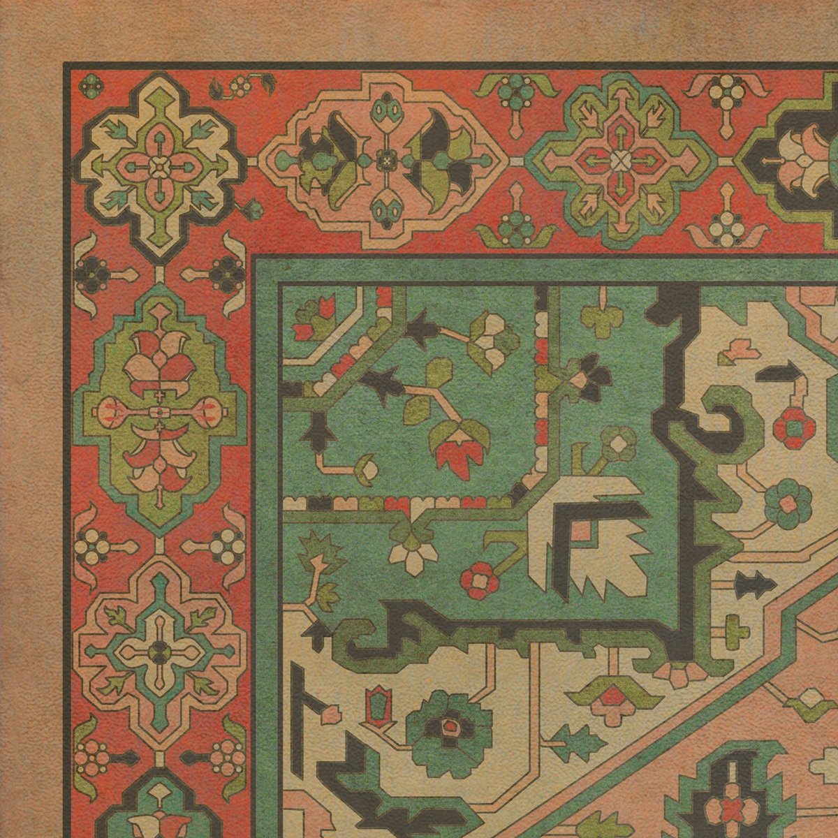 Persian Bazaar Camelot Guinevere Vinyl Floor Cloth