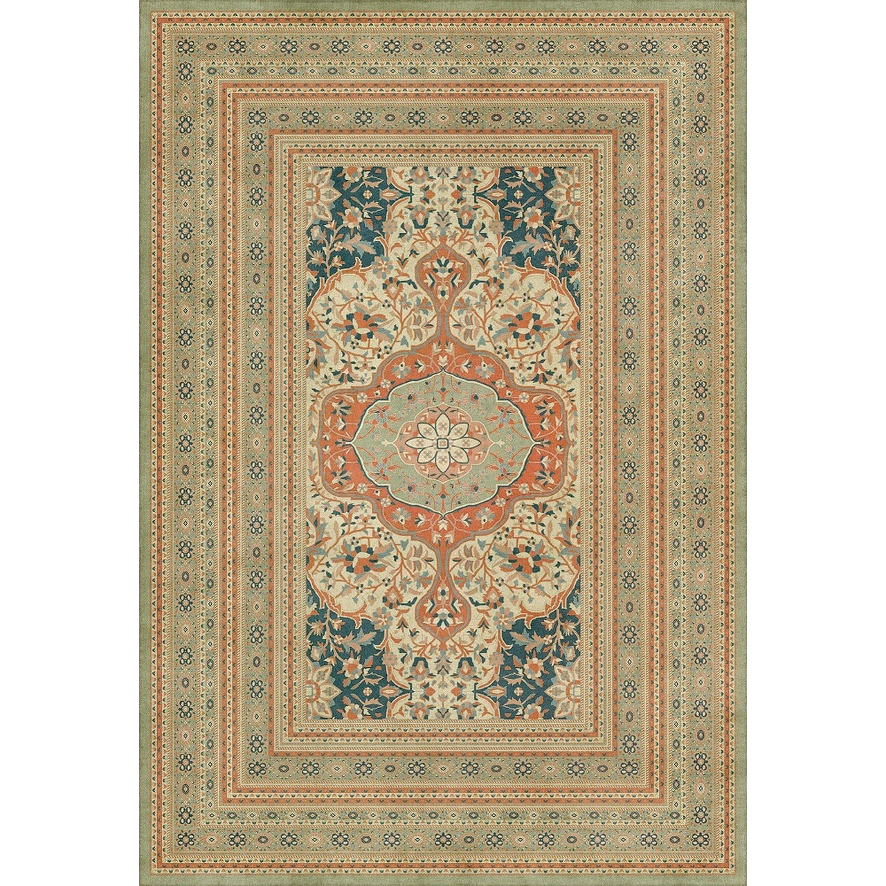 Persian Bazaar Farahan Roya Vinyl Floor Cloth