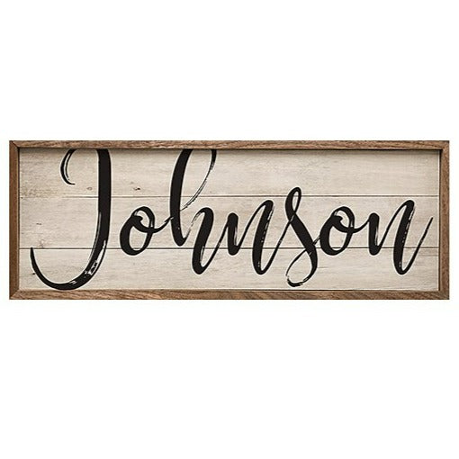 Personalized Name Wood Framed Print