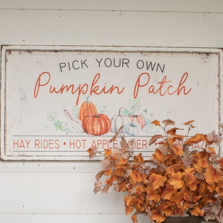 Pick Your Own Pumpkin Patch Metal Sign