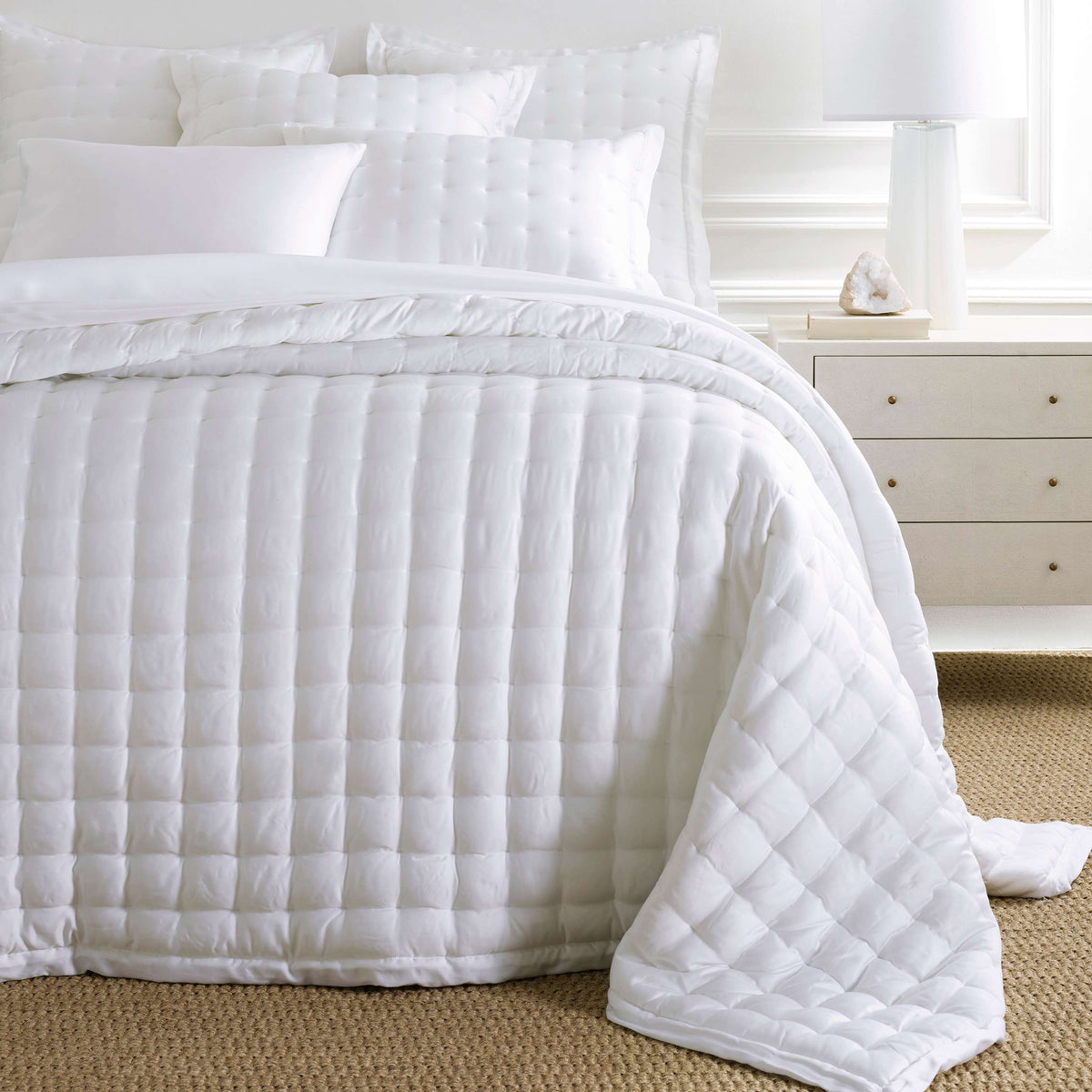 Pine Cone Hill Silken Solid Puff Coverlet