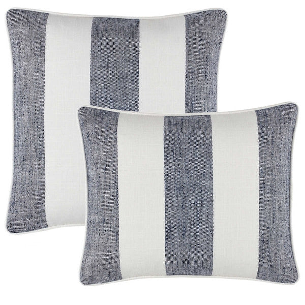Pine Cone Hill Awning Stripe Navy Indoor/Outdoor Pillow