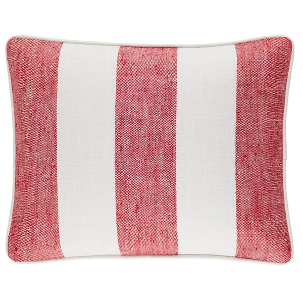 Pine Cone Hill Awning Stripe Red Indoor/Outdoor Pillow