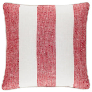 Pine Cone Hill Awning Stripe Red Indoor/Outdoor Pillow