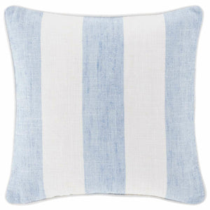 Pine Cone Hill Awning Stripe Soft Blue Indoor/Outdoor Pillow