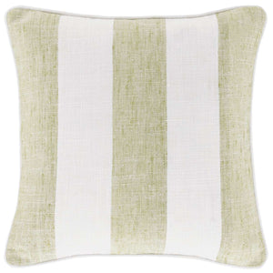 Pine Cone Hill Awning Stripe Soft Green Indoor/Outdoor Pillow