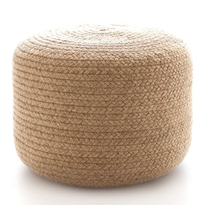 Pine Cone Hill Braided Natural Indoor/Outdoor Pouf