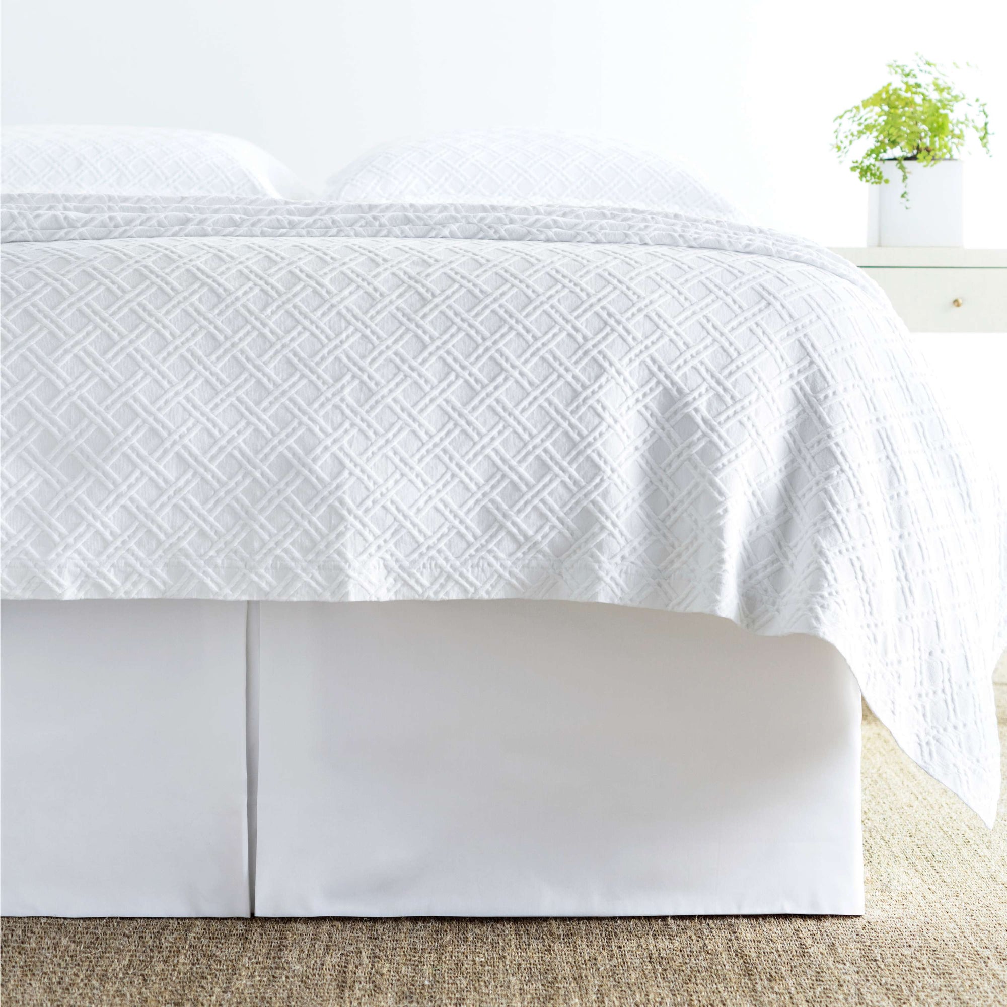 Pine Cone Hill Carina White Bed Skirt