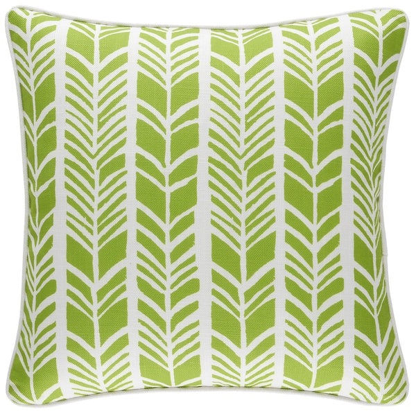 Pine Cone Hill Chevron Stripe Green Indoor/Outdoor Decorative Pillow