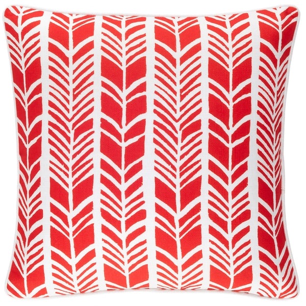 Pine Cone Hill Chevron Stripe Red Indoor/Outdoor Decorative Pillow