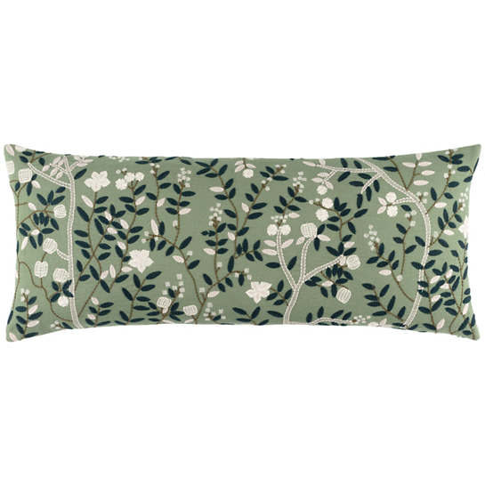 Pine Cone Hill Elise Embroidered Sage Decorative Pillow