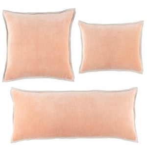 Pine Cone Hill Gehry Velvet/Linen Nude Decorative Pillow