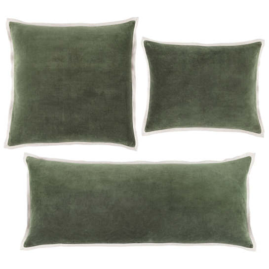 Pine Cone Hill Gehry Velvet/Linen Sage Decorative Pillow