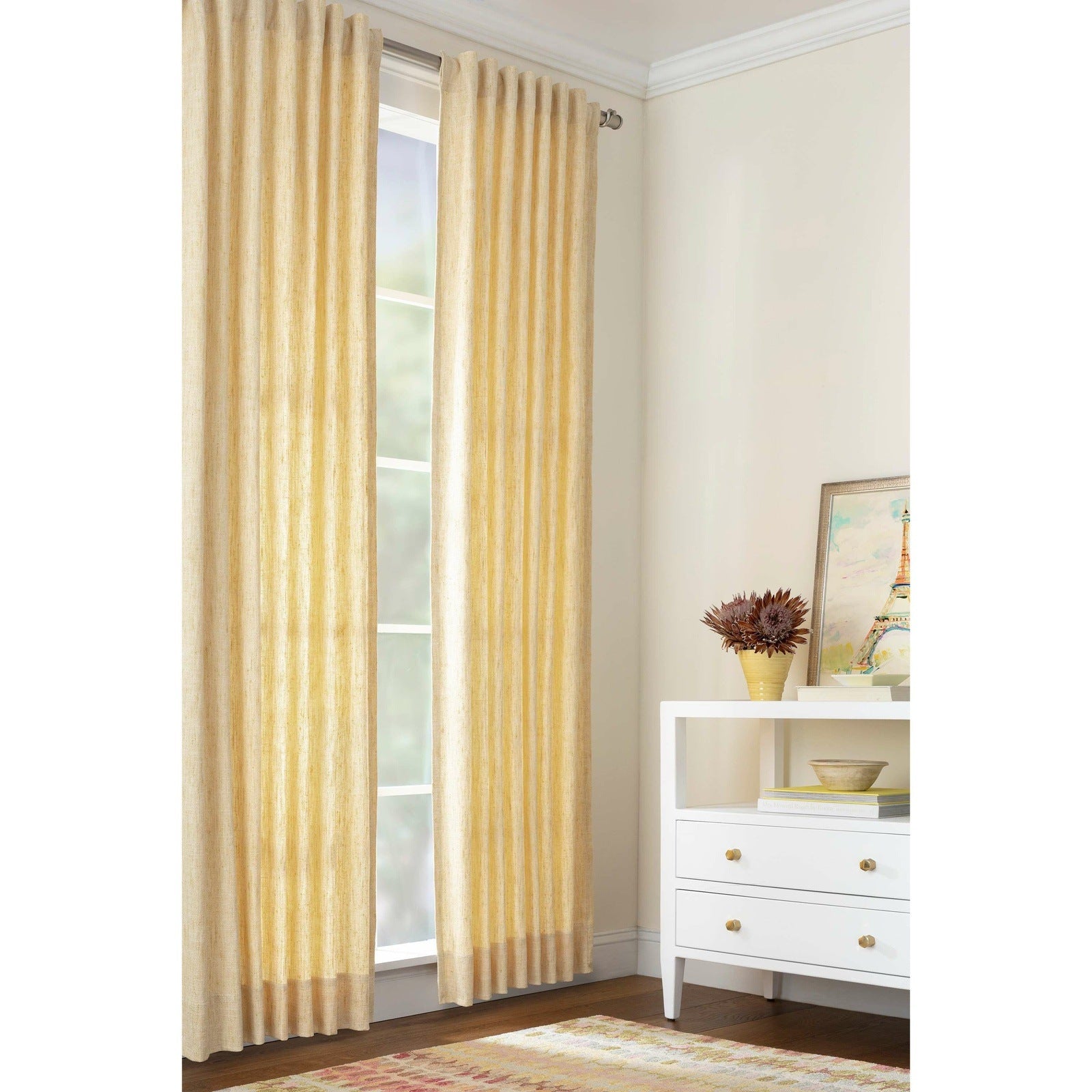 Pine Cone Hill Greylock SoftYellow Indoor/Outdoor Curtain Panel
