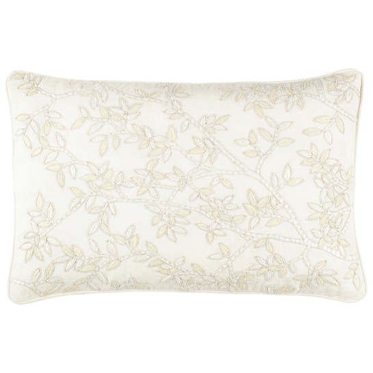 Pine Cone Hill Harriet Embroidered Ivory Decorative Pillow