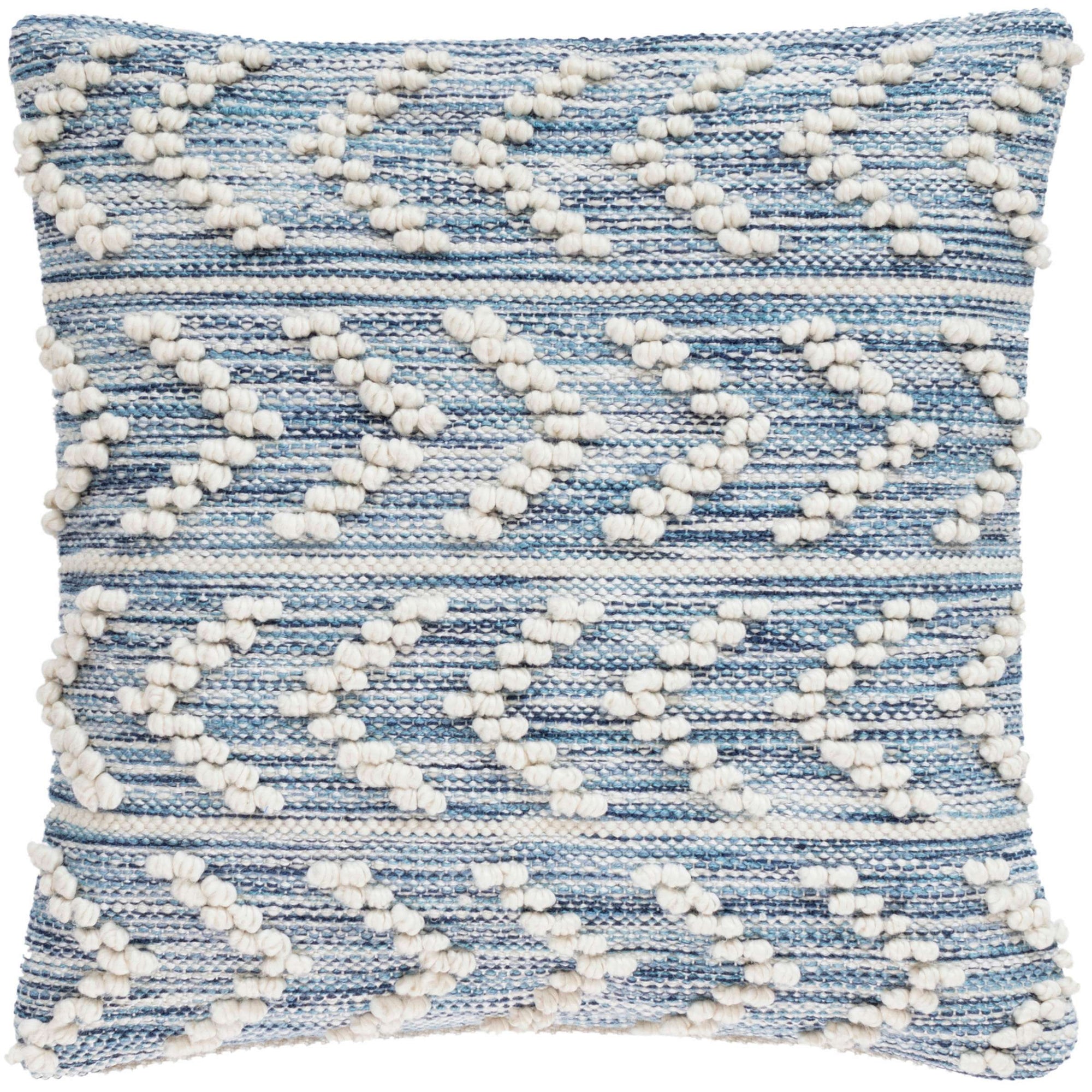 Pine Cone Hill Hobnail Blue Herringbone Indoor/Outdoor Pillow