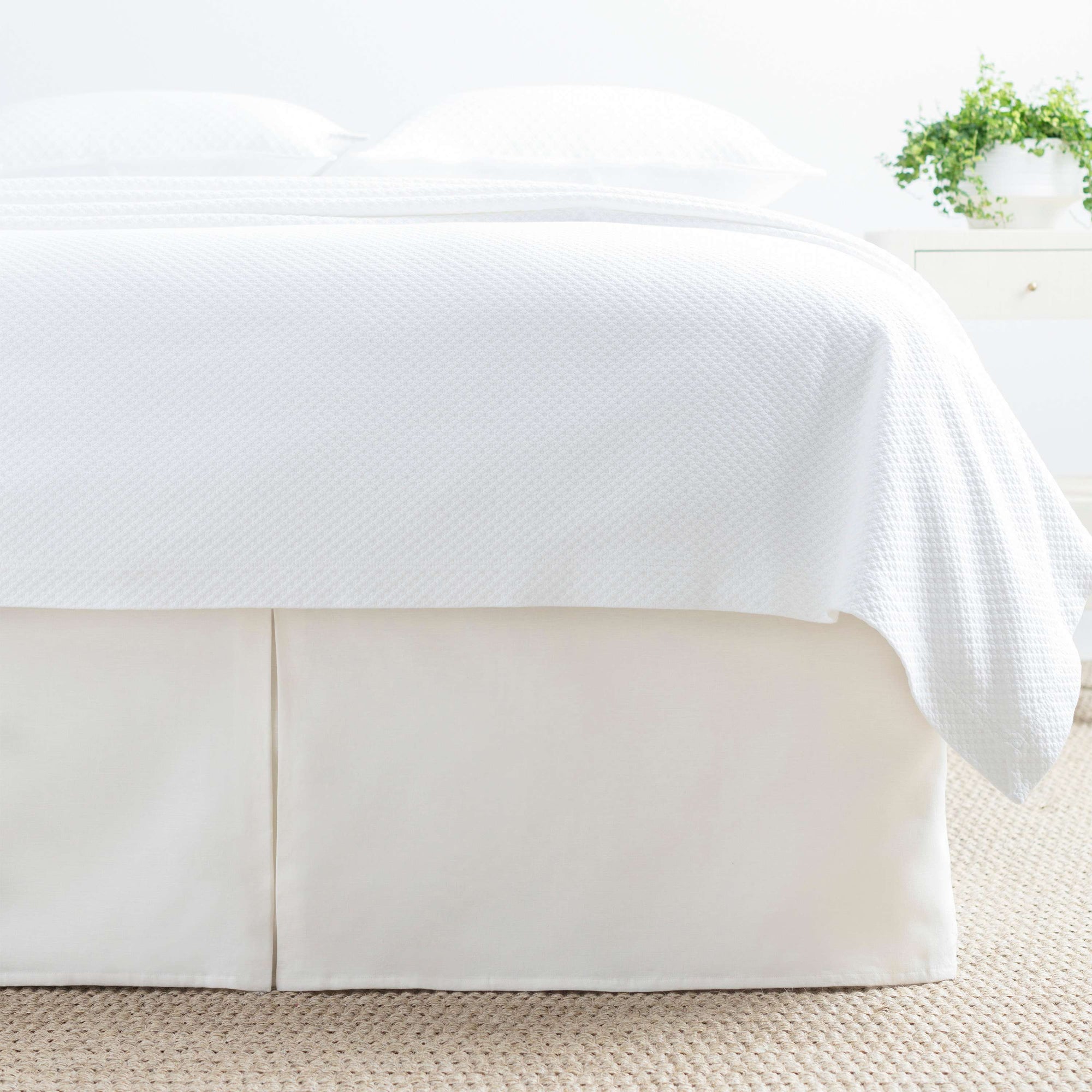 Pine Cone Hill Lush Linen Ivory Bed Skirt