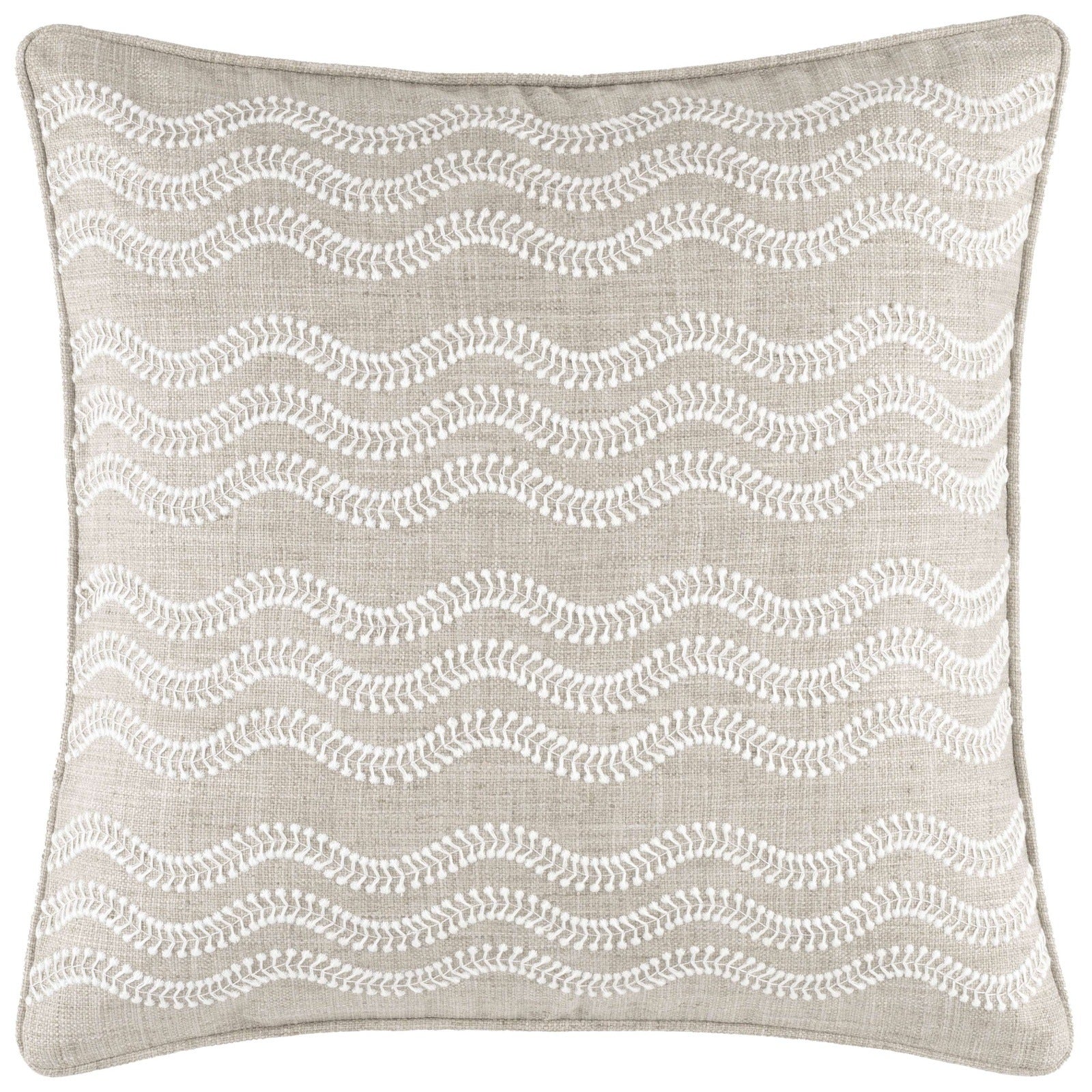 Pine Cone Hill Scout Embroidered Grey Indoor/Outdoor Pillow