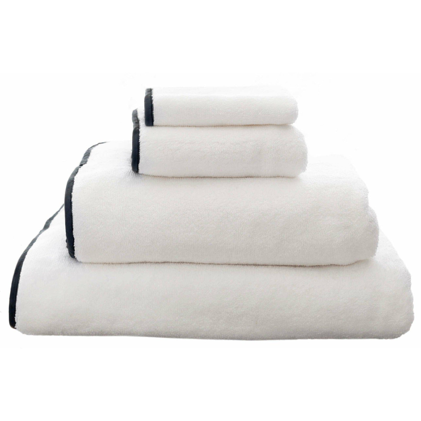 Pine Cone Hill Signature Banded White/Black Towel