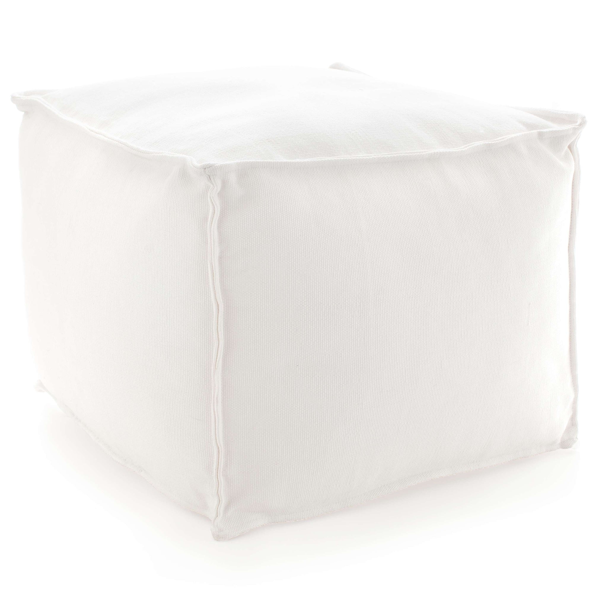 Pine Cone Hill Solid White Indoor/Outdoor Pouf