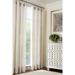 Pine Cone Hill Striped Sheer Natural Curtain Panel