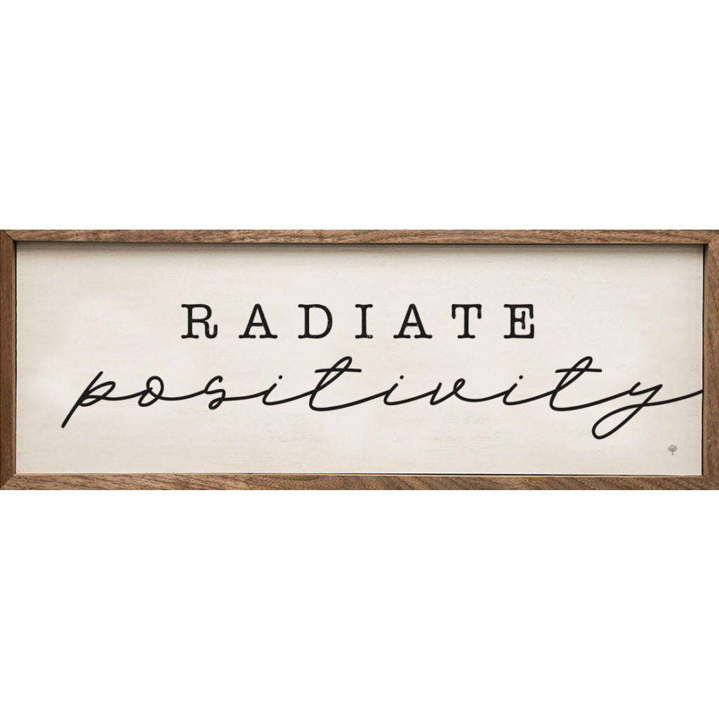 Radiate Positivity Wood Framed Print