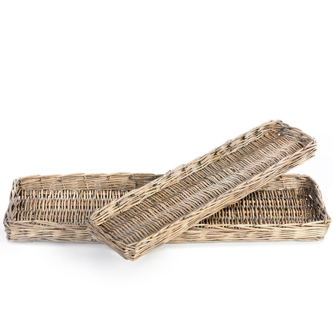 Rattan Woven Bread Trays Set