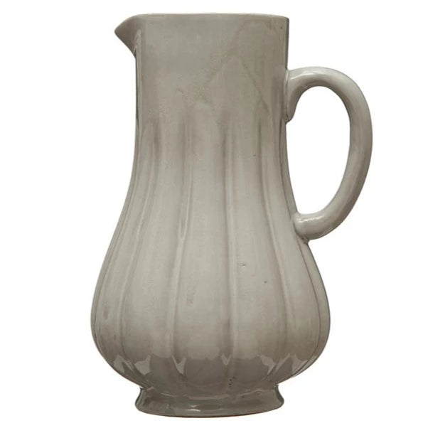 Reactive Glass Fluted Pitcher
