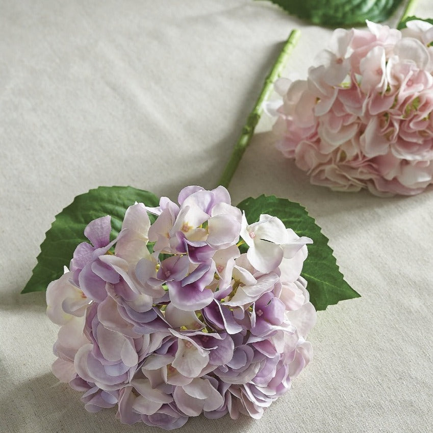 Real Touch Pink &amp; Purple Hydrangea Stem