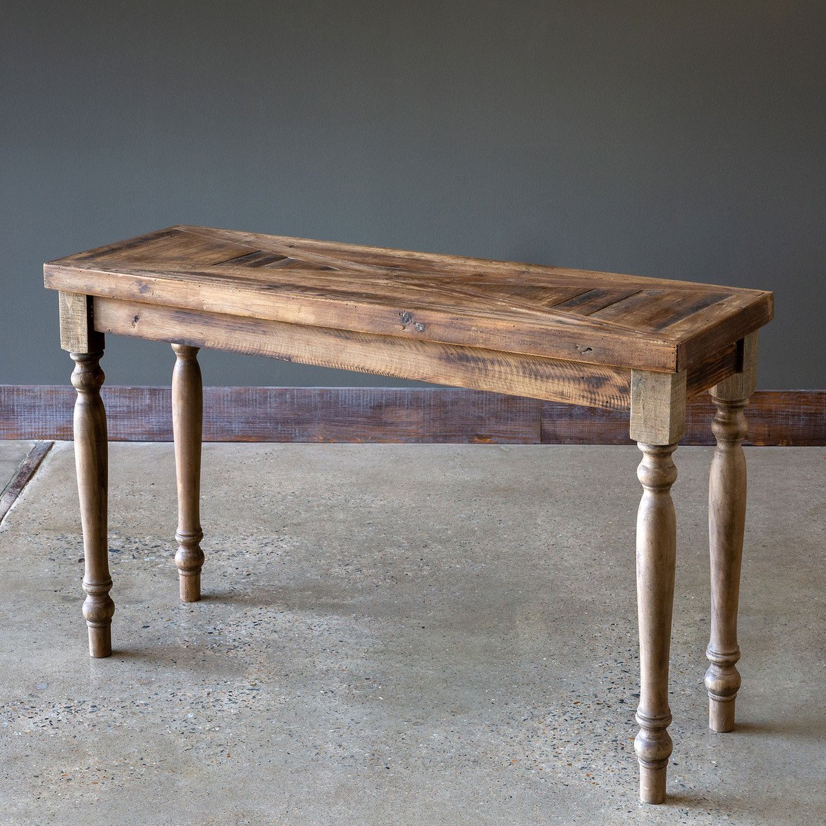 Reclaimed Wood Farmhouse Console Table Large