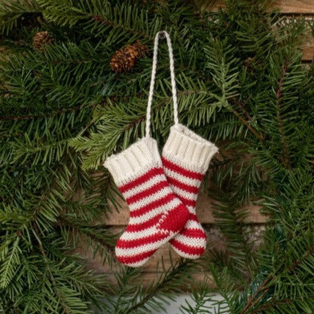Red And White Stocking Ornament