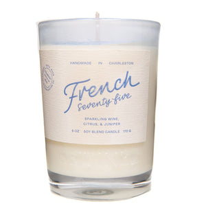 Rewined French 75 Glass Candle