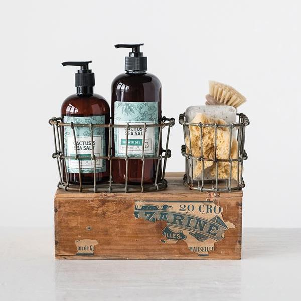 Rusty Wire Soap &amp; Lotion Basket