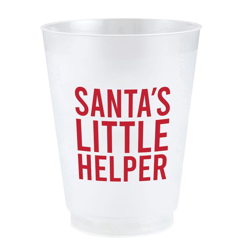 Santa's Little Helper Holiday Cups S/8