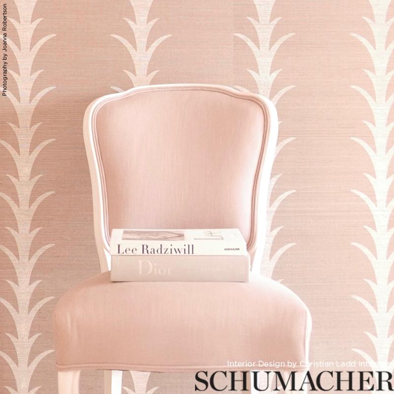 Schumacher Acanthus Stripe Sisal Wallpaper | A Cottage in the City