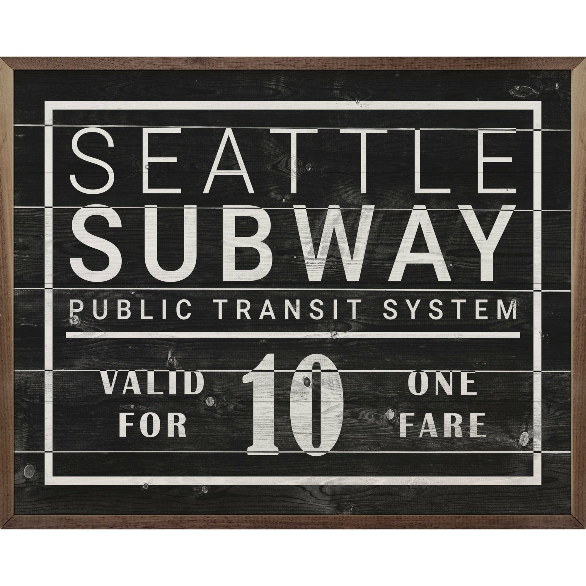 Seattle Subway Wood Framed Print