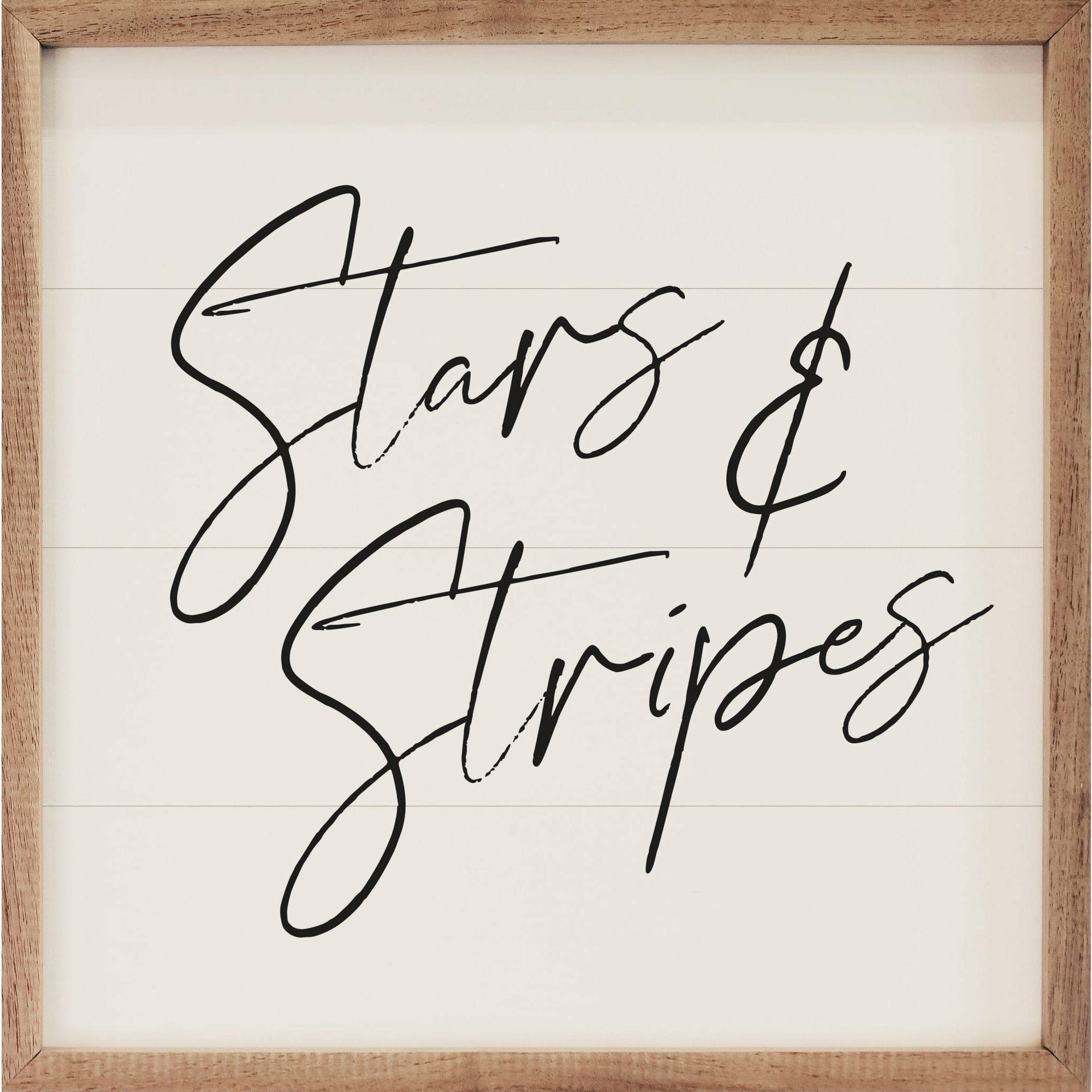 Stars And Stripes Wood Framed Print