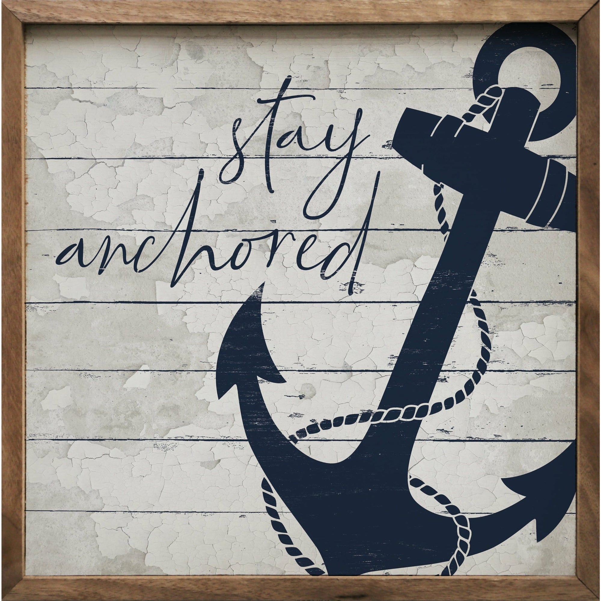 Stay Anchored Wood Framed Print