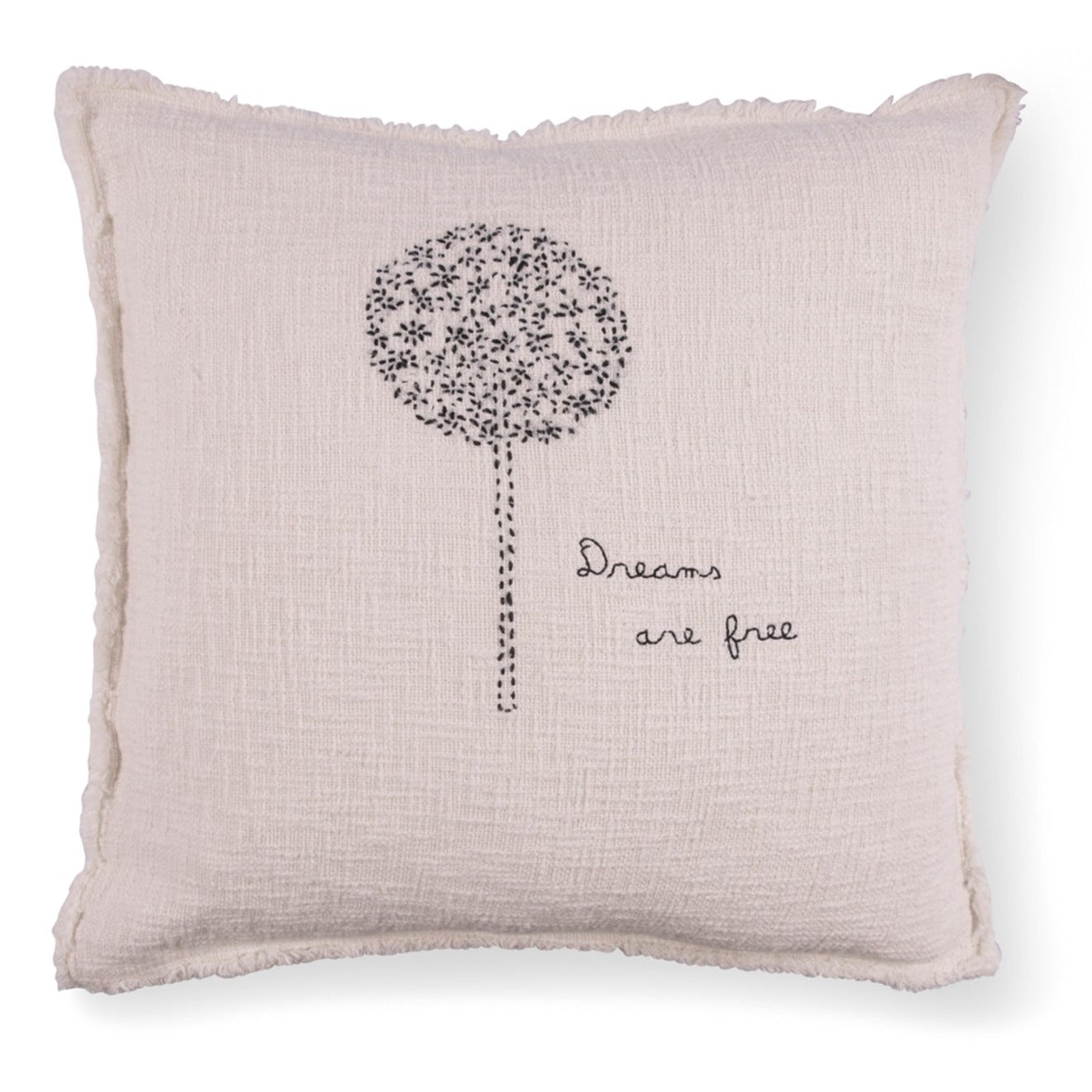 Sugarboo Designs Dreams Are Free Dandelion Embroidered Pillow