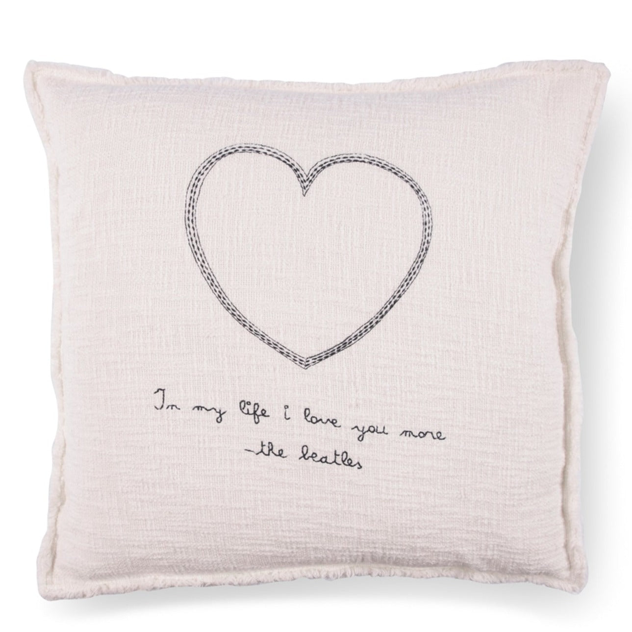 Sugarboo Designs In My Life The Beatles Embroidered Pillow