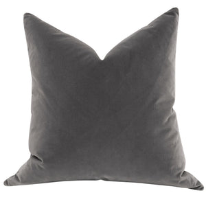 The Basic 22" Dark Dove Velvet Essential Pillow
