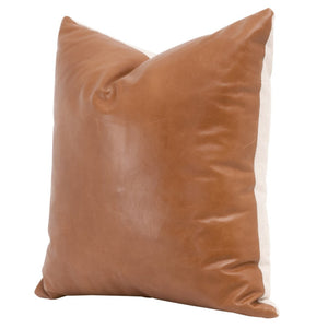 The Better Together 22" Whiskey Brown Leather Essential Pillow