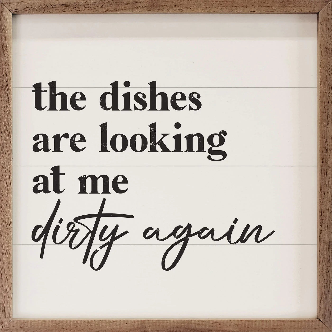 The Dishes Are Looking At Me Wood Framed Print
