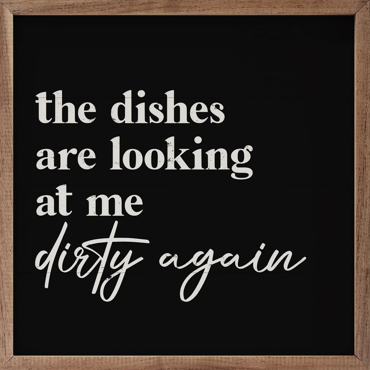 The Dishes Are Looking At Me Wood Framed Print