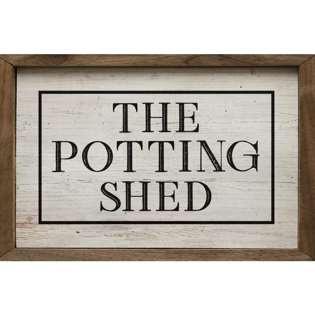 The Potting Shed Wood Framed Print