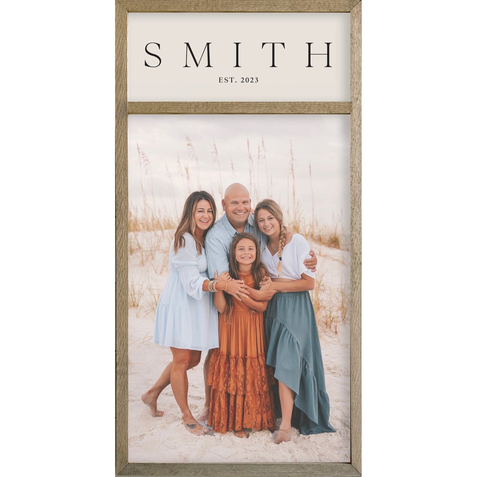 Thin Family Name Canvas Photo Frame