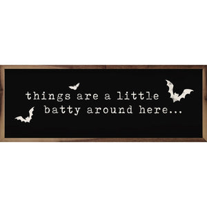 Things Are A Little Batty Wood Framed Print